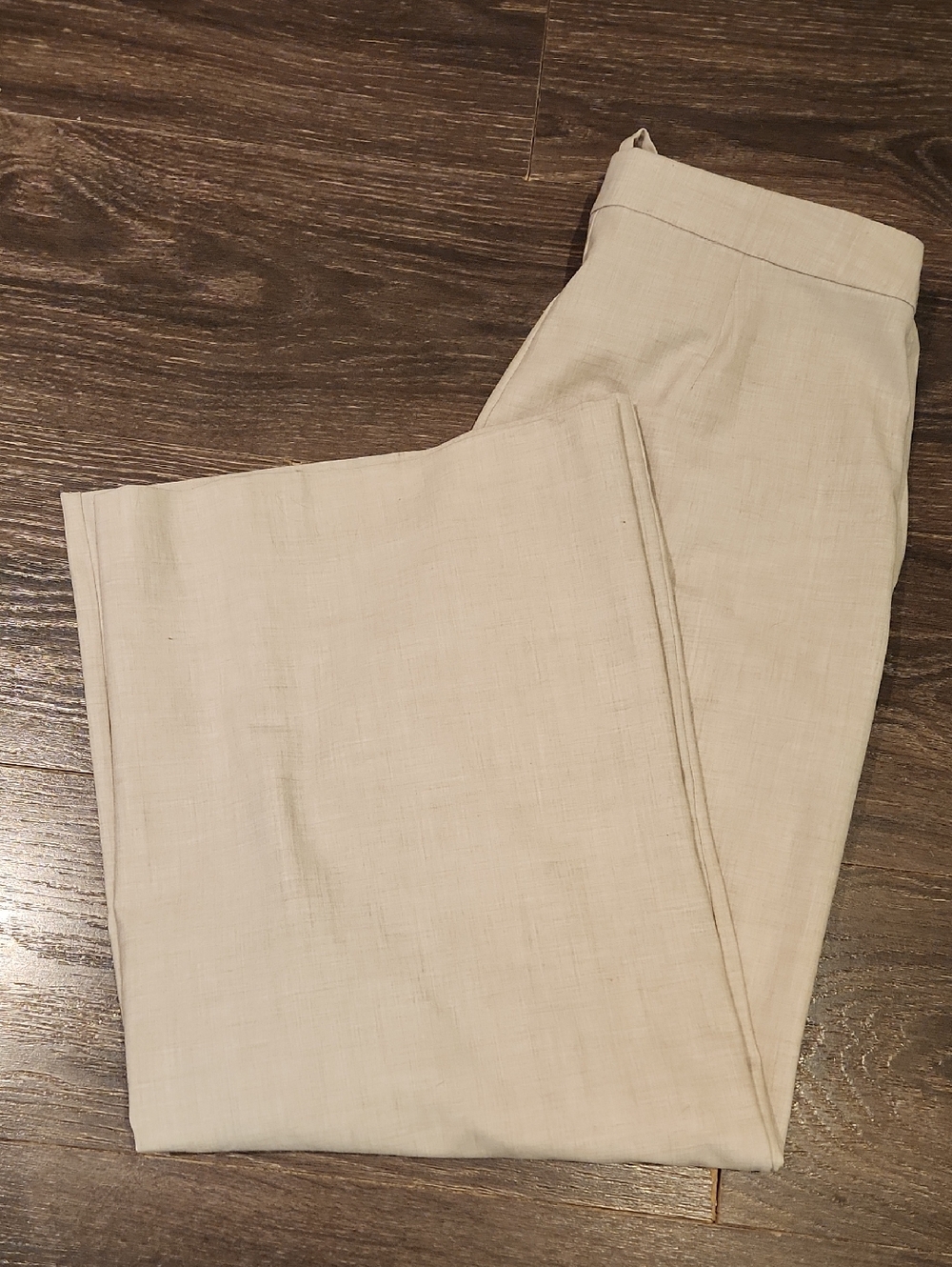 ❤ NWOT! ELIZABETH AND JAMES HIGH RISE WIDE LEG CROP PANTS, OATMEAL HEATHER, M - Picture 8 of 8